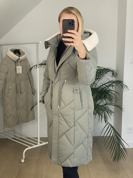 Płaszcz zimowy CASIE miętowy