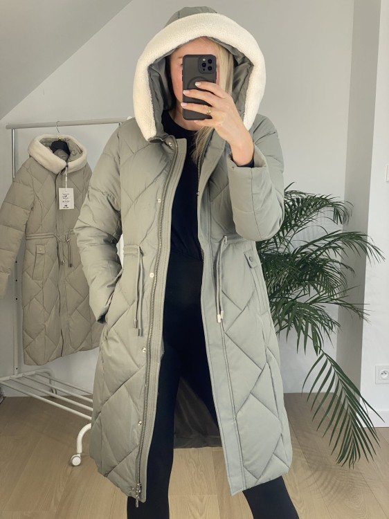 Płaszcz zimowy CASIE miętowy