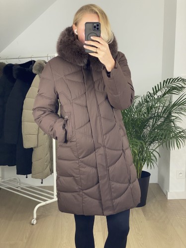 Płaszcz zimowy Roseline czekolada brąz