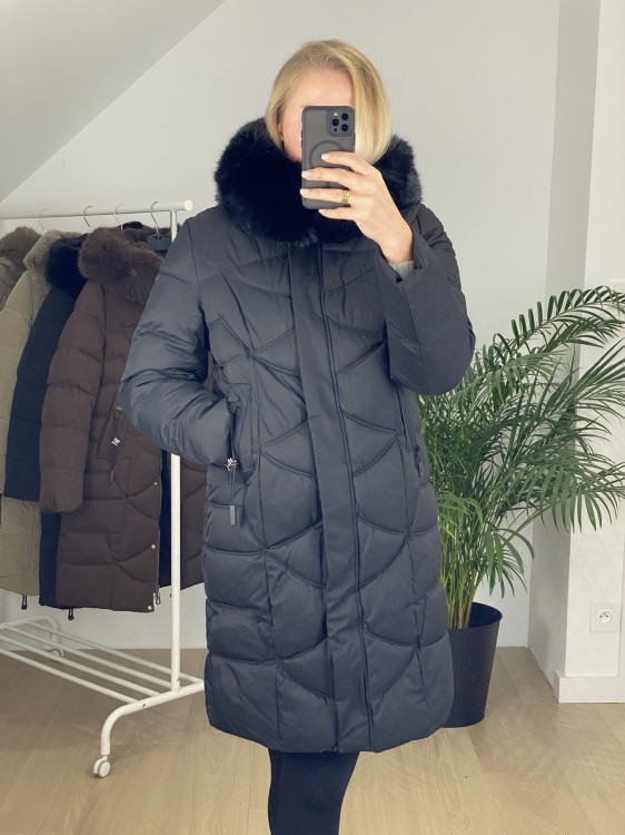 Płaszcz zimowy Roseline czarny