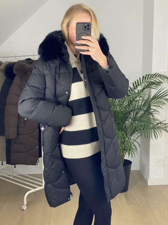 Płaszcz zimowy Roseline czarny