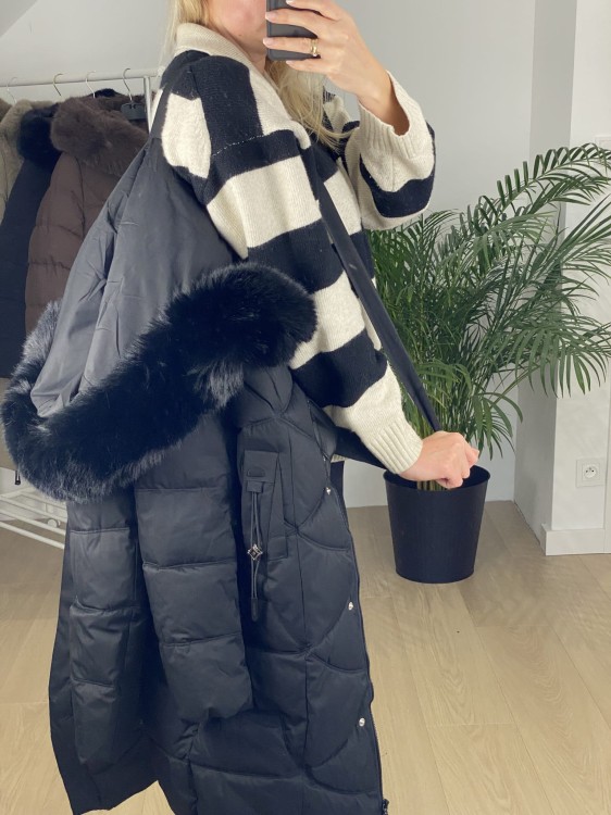 Płaszcz zimowy Roseline czarny