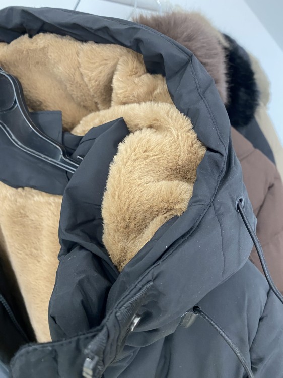 Długi płaszcz zimowy ADELINE czarny