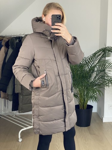 Płaszcz zimowy Groszek brązowy