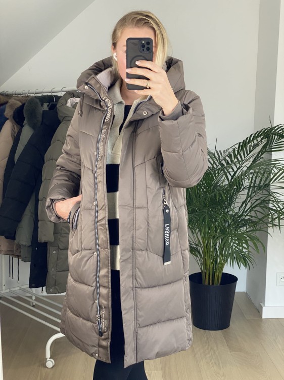 Płaszcz zimowy Groszek brązowy