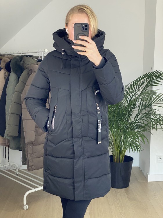 Płaszcz zimowy Groszek czarny