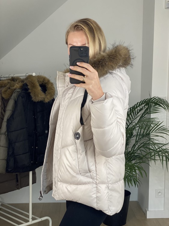 Kurtka zimowa Zelia kremowa