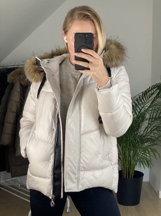 Kurtka zimowa Zelia kremowa