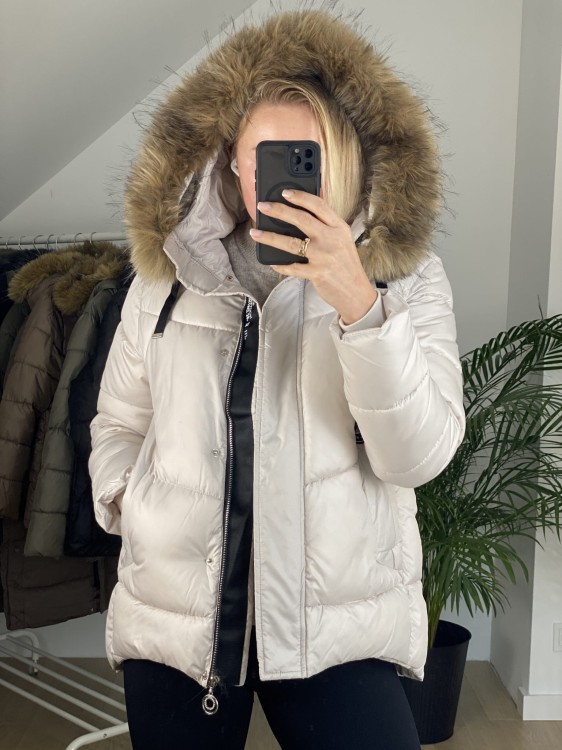 Kurtka zimowa Zelia kremowa