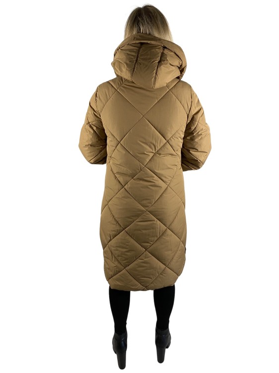 Płaszcz pikowany damski zimowy beżowy